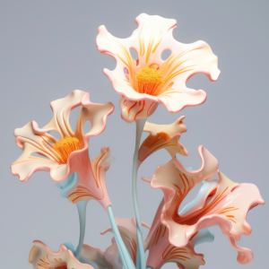 Figura decorativa “Flora 3D” - Impresión en resina