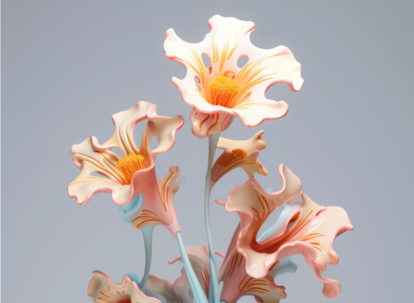 Figura decorativa “Flora 3D” - Impresión en resina