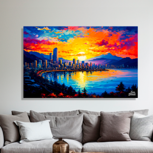 Cuadro “Atardecer Urbano” - Óleo sobre lienzo