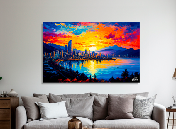 Cuadro “Atardecer Urbano” - Óleo sobre lienzo