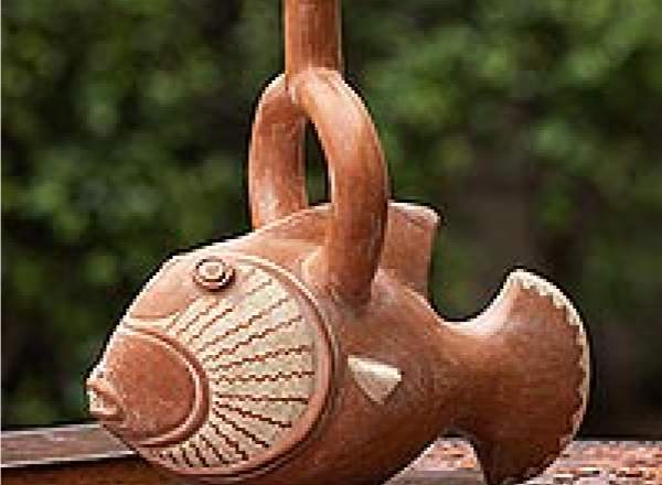 Escultura decorativa “fuego” - Arcilla modelada mano